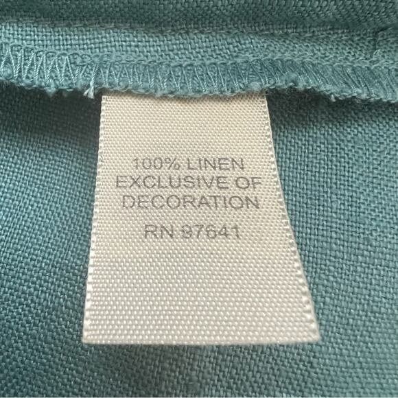 J.Jill 2 Piece Blue Linen Embroidered Skirt Set Size XL ,18 - Picture 10 of 13